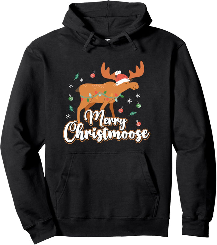 Merry Christmoose Weihnachten X-Mas Herren Damen Pullover Hoodie