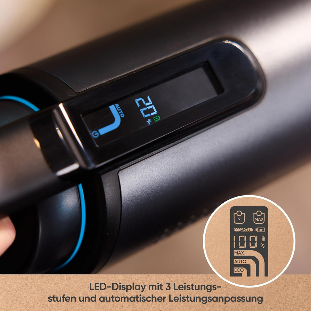 hoogo BS5 Akkustaubsauger mit Beutel | kabellos | 400W | Akkusauger mit HEPA Filter für Allergiker u