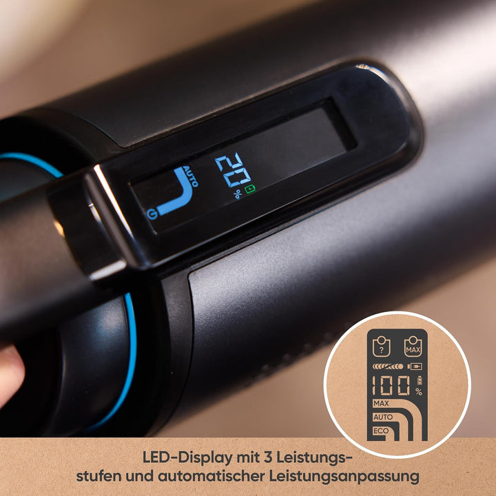 hoogo BS5 Akkustaubsauger mit Beutel | kabellos | 400W | Akkusauger mit HEPA Filter für Allergiker u