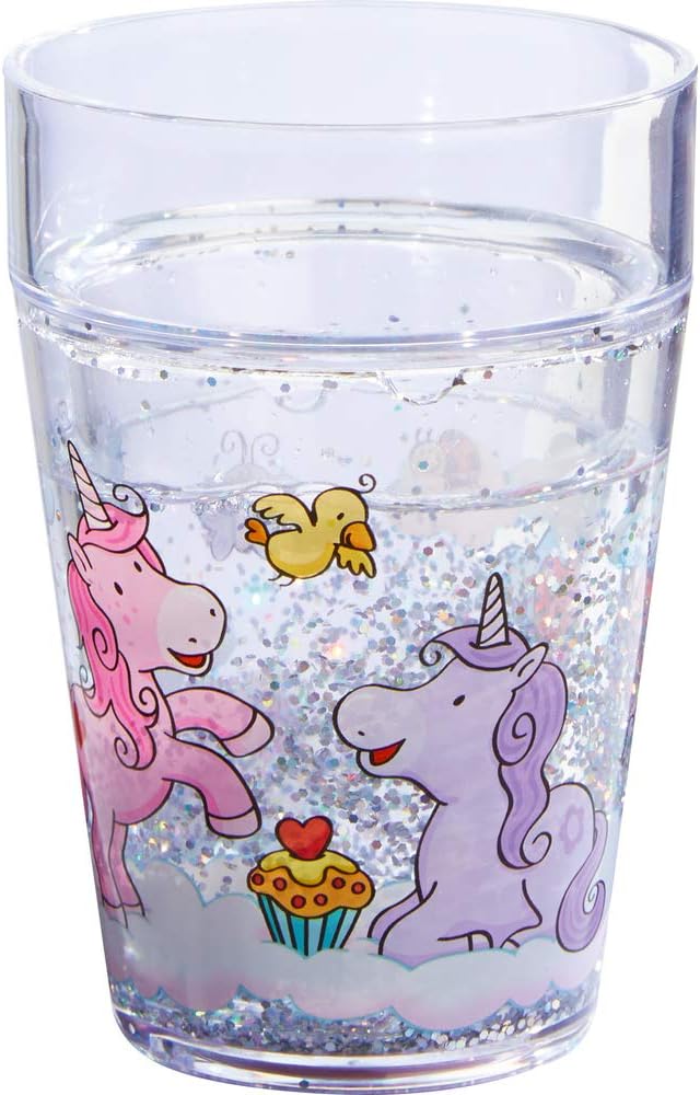 Kilala Einhorn Ruby Rainbow Glitzerbecher Geschenkset Trinkbecher Kinderbecher