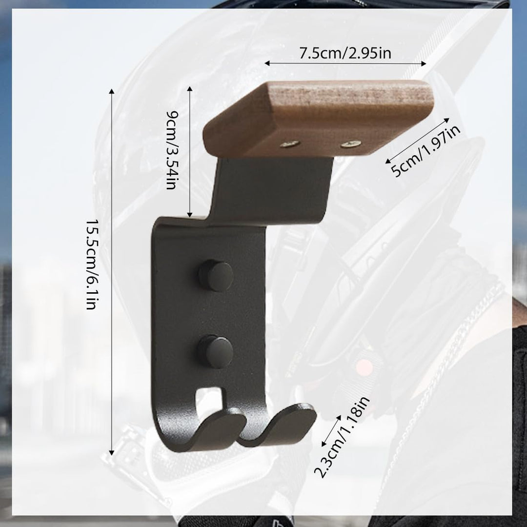 Wandhalterung Helmhalterung – helmhalter Wand Wandmontage, Stabile Halterung & Garderobe für Motorra