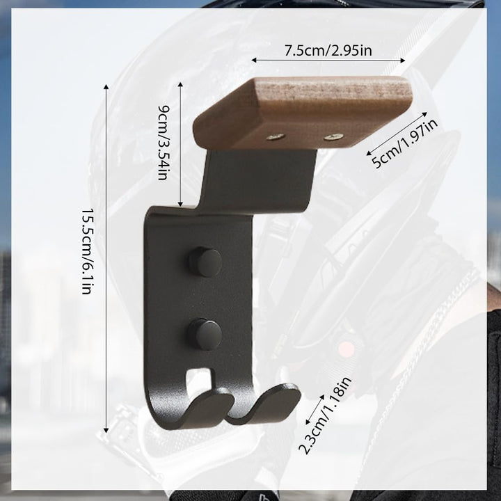 Wandhalterung Helmhalterung – helmhalter Wand Wandmontage, Stabile Halterung & Garderobe für Motorra