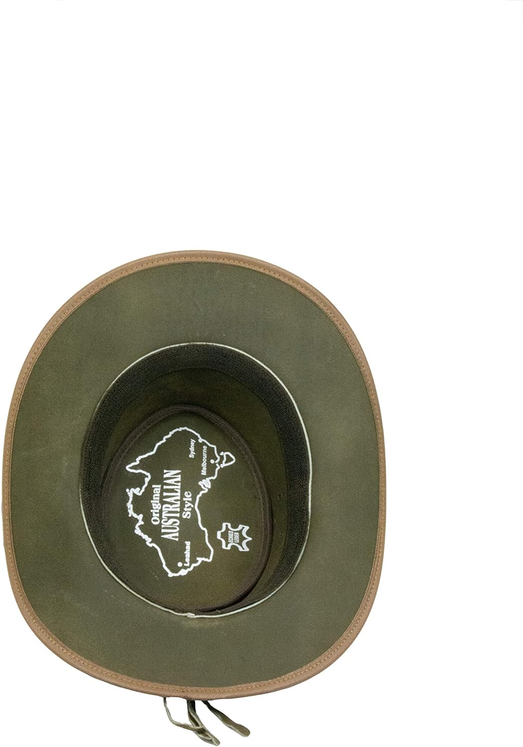 Black Jungle Bulat Lederhut, Westernhut, Australienhut, Cowboyhut S Khaki, S Khaki