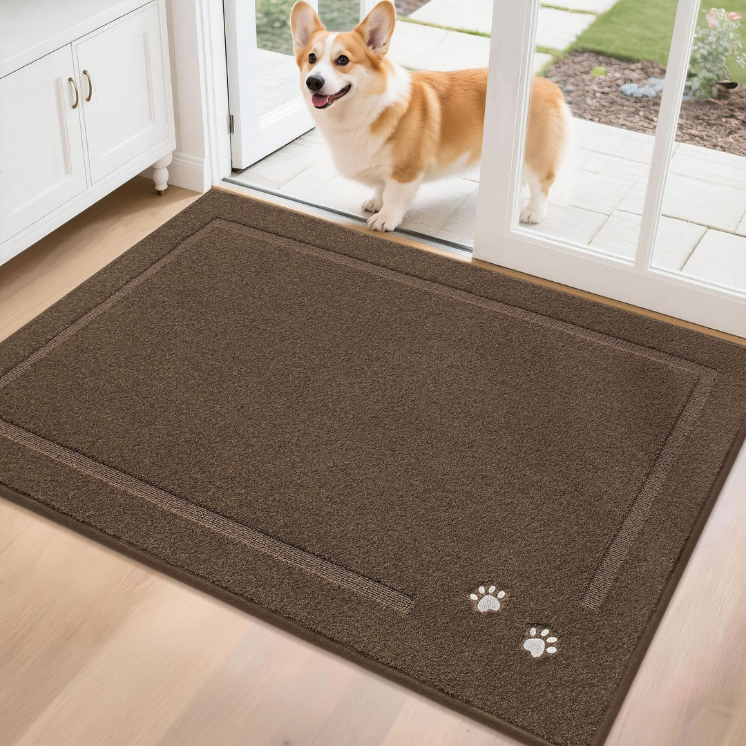 BEQHAUSE Fussmatte Innen, 80 * 120cm Schmutzfangteppich, Schmutzfangmatte Waschbar Eingang Matte Fus