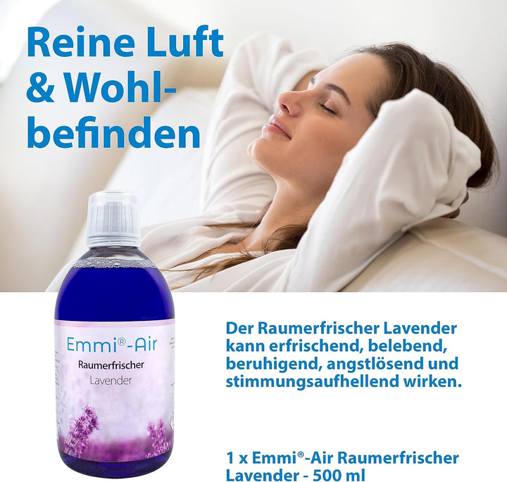 Emmi Air Raumerfrischer Lavender I Wasserlöslicher Raumduft für Luftreiniger und Luftbefeuchter I Ge