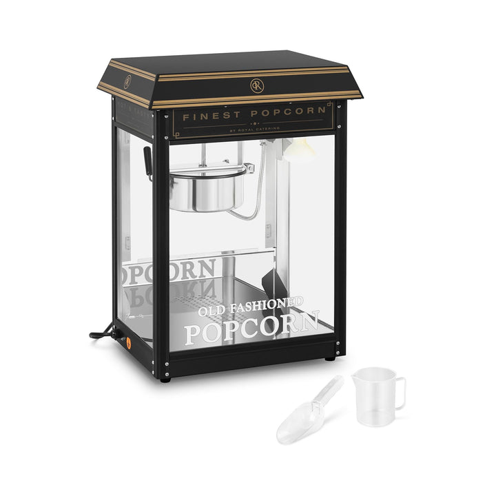 Royal Catering RCPS-BG1 Retro Popcornmaschine Popcornmaker Popcornautomat 1600 W 5 kg/h golden & sch