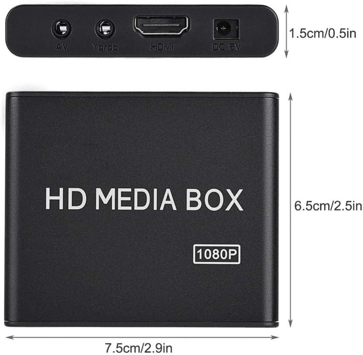 Topiky 1080p HD Media Player, VGA Heimkino Media Player Box Unterstützung MMC RMVB MP3 AVI MKV mit F