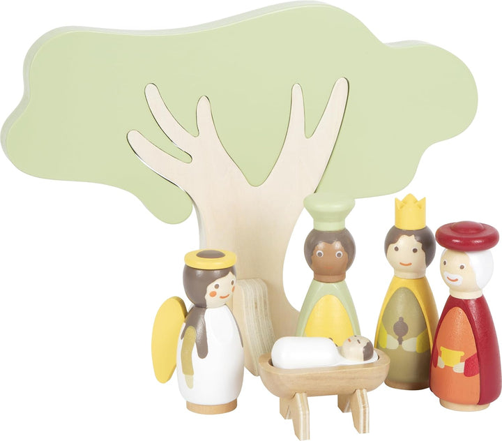 Small Foot Spielset Weihnachtskrippe aus Holz, kindgerechte Weihnachtsdekoration, 12356
