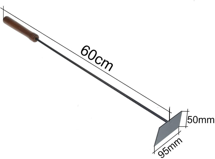3er Set kaminbesteck schwarz, Kaminzubehör, Kaminwerkzeug, Kamingarnitur mit Schürhaken, Aschekratze