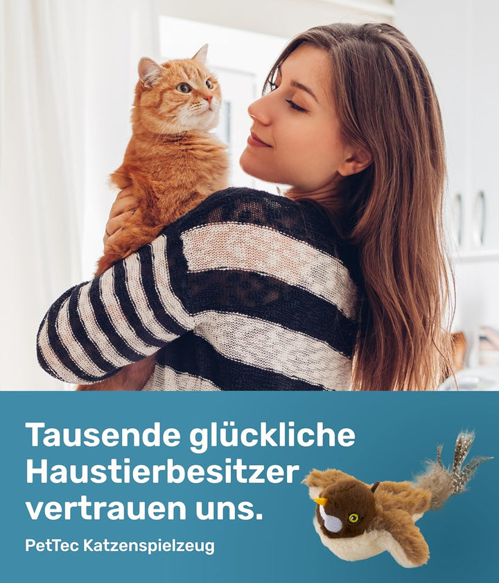 PetTec® Interaktives Katzenspielzeug Elektrisch [DAS ORIGINAL] Selbstbeschäftigung - Katzenspielzeug