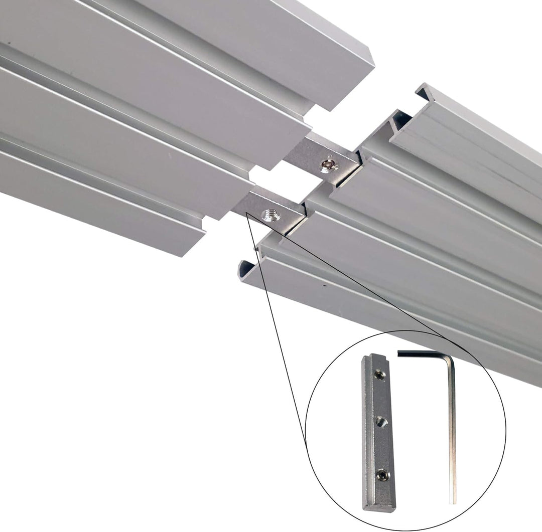 Vorhangschiene "silber" aus Aluminium, alle Längen bis 480cm möglich, Flache Gardinenschiene (7mm),