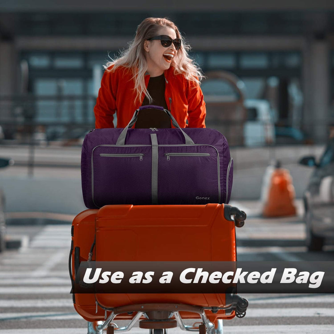 Gonex Faltbares Reisegepäck Leicht 40/60/80/100/150L Grosse Reisetasche Sporttasche für Reise Gym Ur