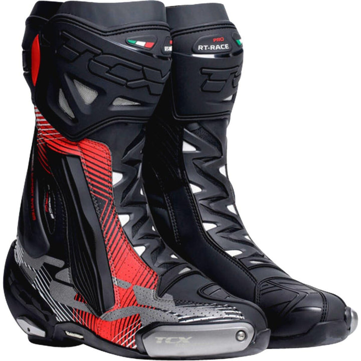 TCX Herren Rt-Race Pro Air Motorcycle Boot 44 EU Schwarz Rot Weiss, 44 EU Schwarz Rot Weiss