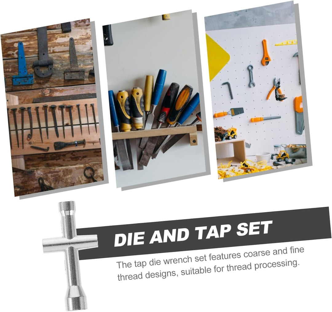 Gadpiparty Linkshänder-gewindebohrer-set Schneideisen Und Kit Zum Schraubenschneiden Gewindereparatu