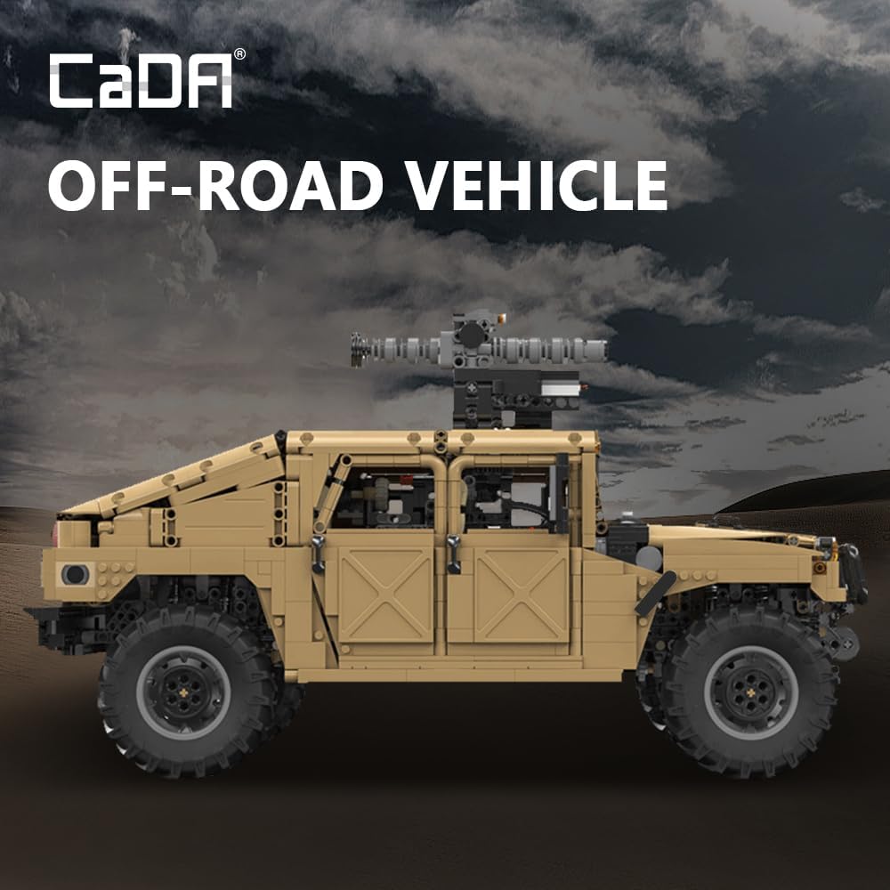 CaDA Master C61036W Hanma H1 1:8 Technologie Off-Road Fahrzeug Klemmblöcke, 3935 Stücke SUV, 4x4 gro