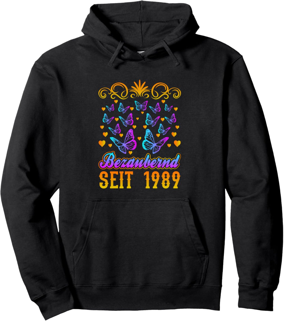 bezaubernd seit 1989 - Schmetterlinge 33. Geburtstag Pullover Hoodie