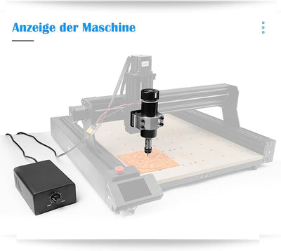 Twotrees CNC 500W Spindelmotor, 12000RPM Luftgekühlter Bürstenloser DC-Motor Mit Integriertem Steuer