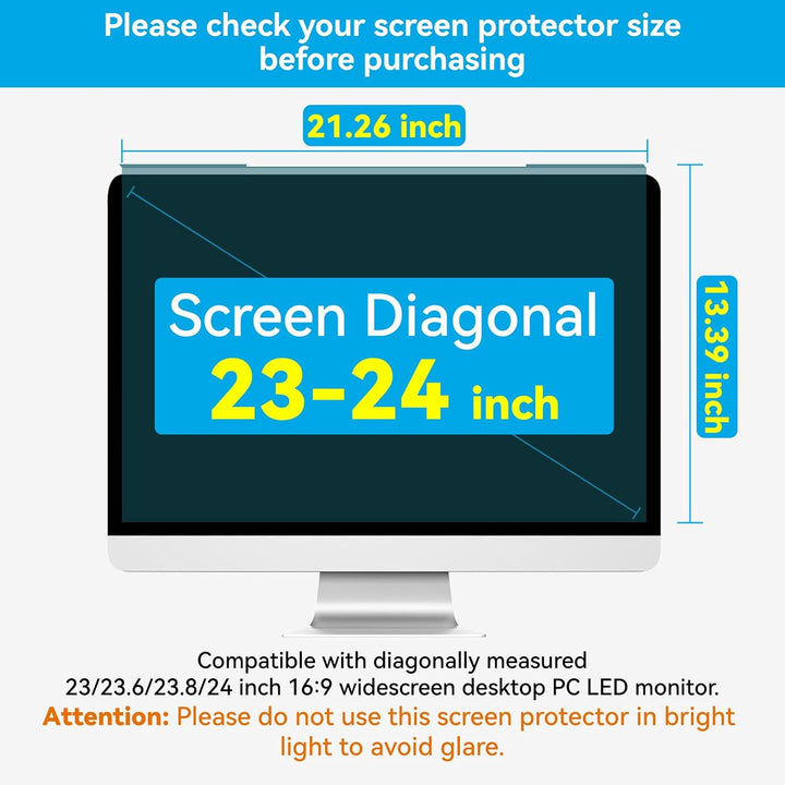 MOSISO 23-24 Zoll Computer Blaulicht Blockierende Displayschutz Anti-UV Augenschutz Filterfolie für