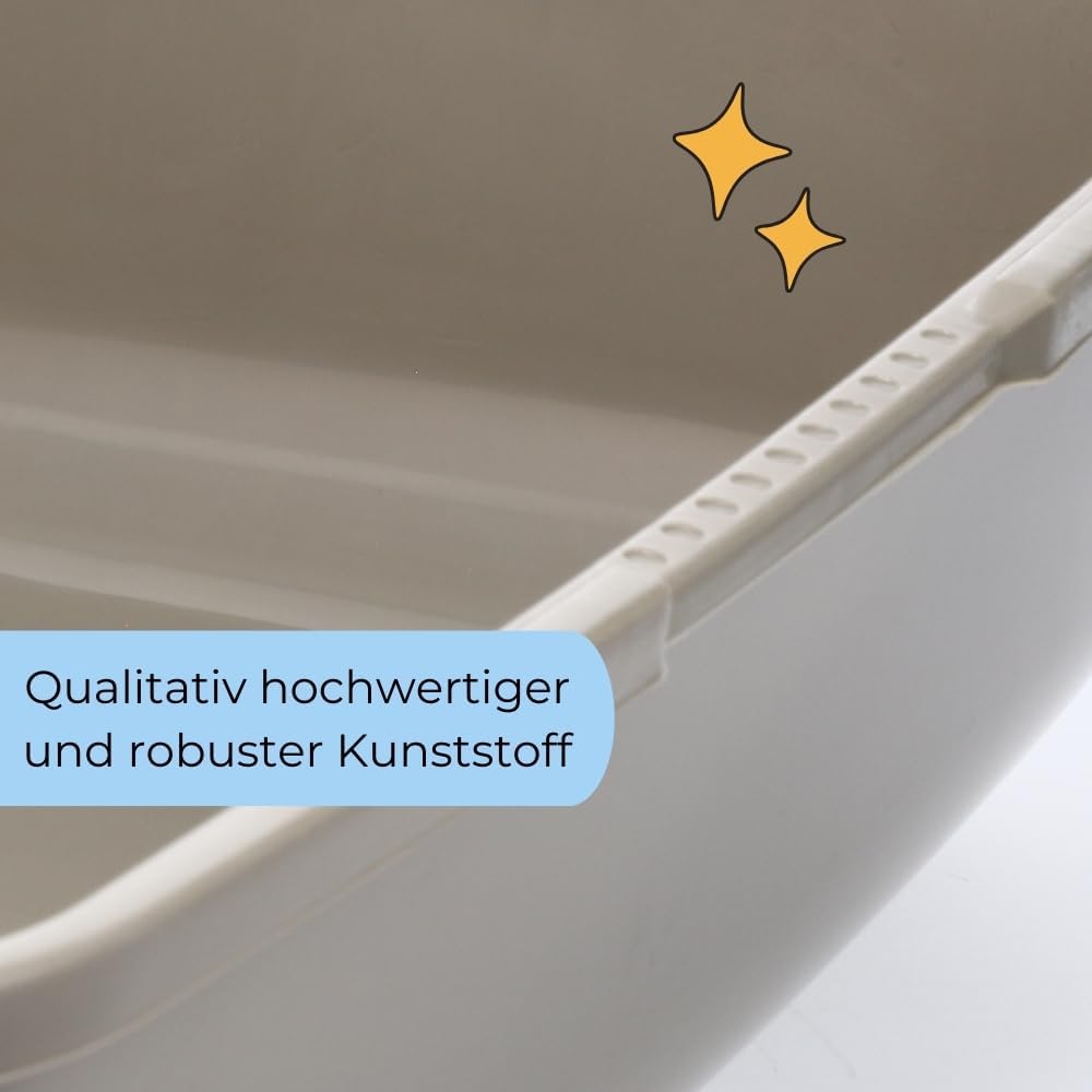 2er Set Katzenklo XL Katzentoilette offen ohne Deckel Katzen Schalentoilette Klo Toilette Zubehör Do