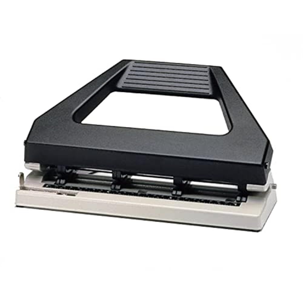 Rexel V420 Doppellocher (verstellbare Anschlagschiene, erweiterbar, Kapazität 30 x 80 g/qm) schwarz/