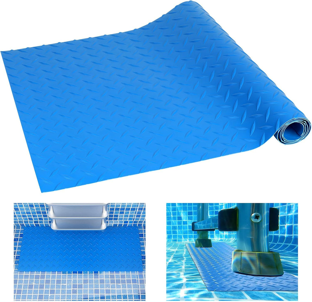 LALAGO Schwimmbadleitermatte, 40x90 cm, Gross Schwimmleitermatte, Poolleitermatte mit Rutschfester T