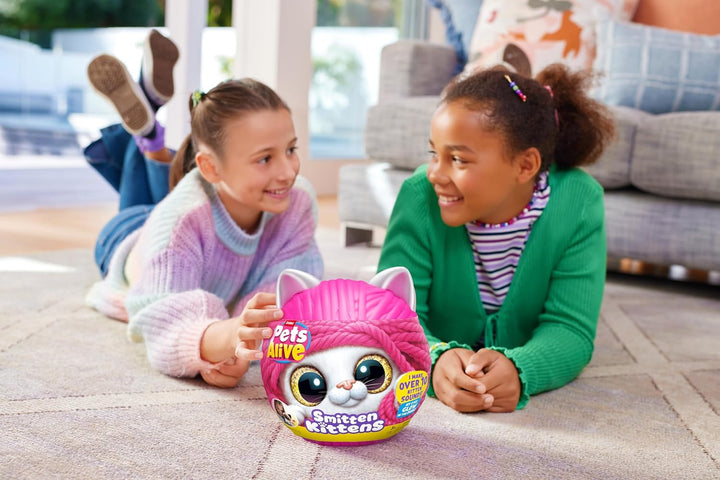 Pets Alive Smitten Kittens Surprise, Ginger, Nurture Play, Kuscheltier zum Auspacken, Interaktiv, 10