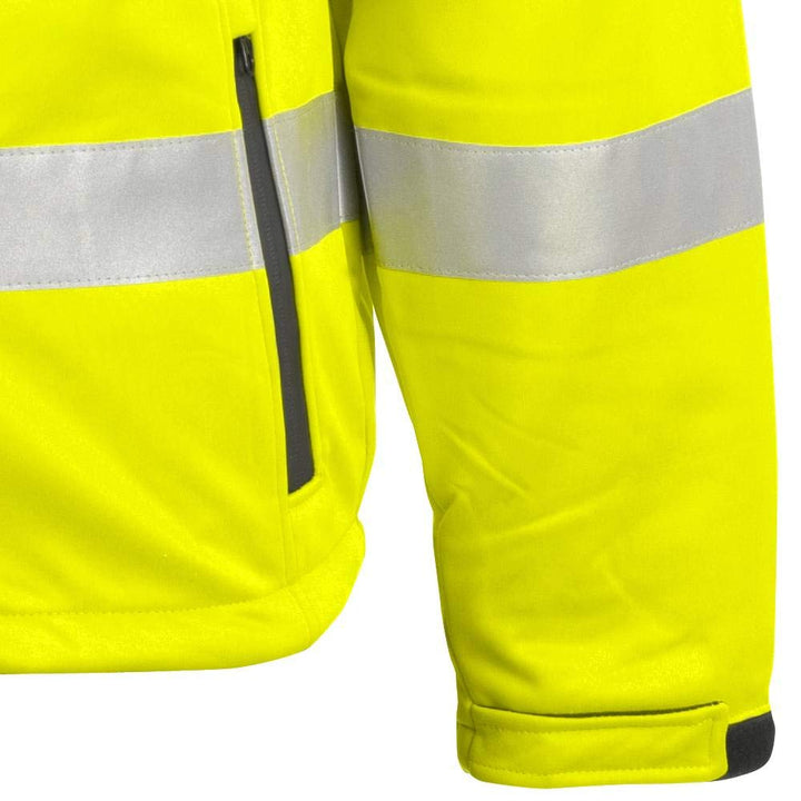Prevent Warnschutz-Softshell-Jacken 8060G, leuchtgelb, Gr. S S-6XL, S-6XL