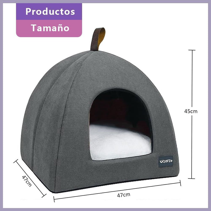 Voarge Katzenhöhle Katzenbett, weiche Katzenhöhle, weiche warme Plüsch-Katzenbetten, Katzennest mit