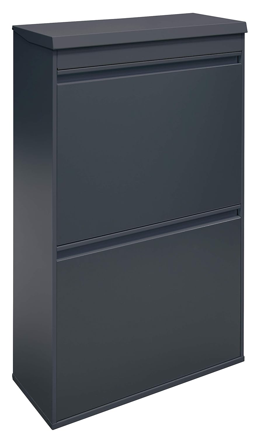 Arregui Top CR624-B Recycling Abfalleimer / Mülleimer aus Stahl mit Aufbewahrungsbox mit Deckel, Mül
