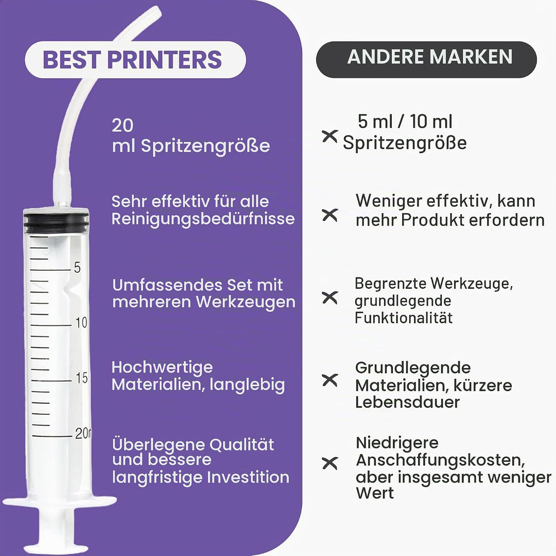 Best Printers-Reinigungsset für, HP | Brother Inkjet-Druckkopf-Reinigungsset