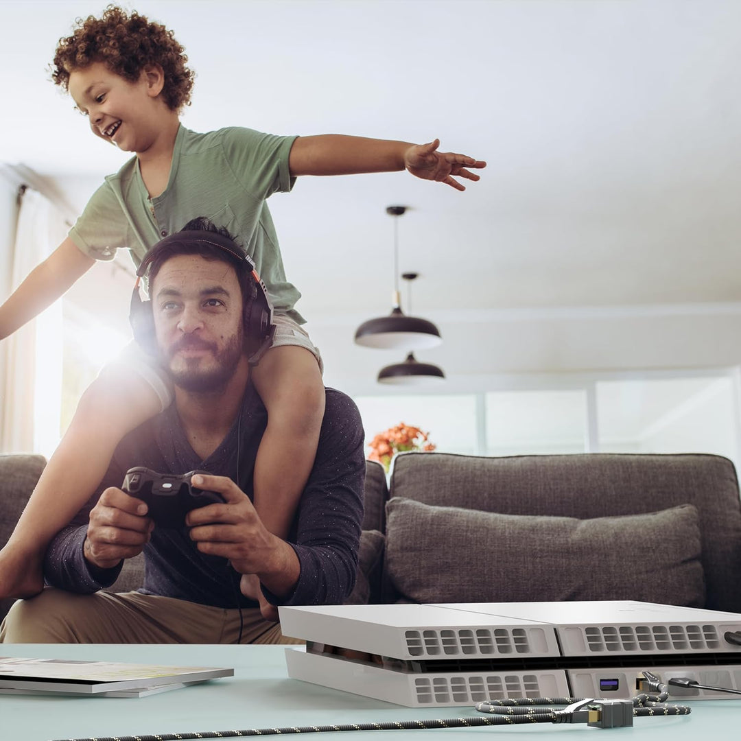 KabelDirekt – LAN Kabel Verlängerung & Ethernet Verlängerung mit bruchfester Nylon-Ummantelung – 10m