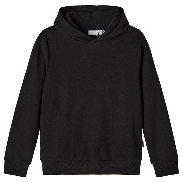 NAME IT Mädchen Kapuzen Sweater aus Bio-Baumwolle 116 Schwarz, 116 Schwarz