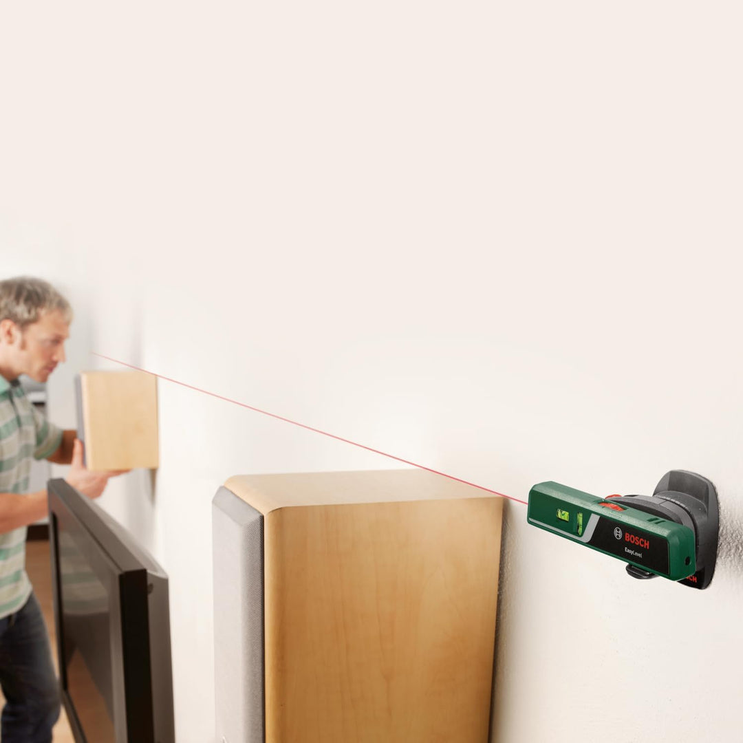 Bosch Home and Garden Bosch Laser-Wasserwaage EasyLevel mit Wandhalterung (Laserlinie zur flexiblen