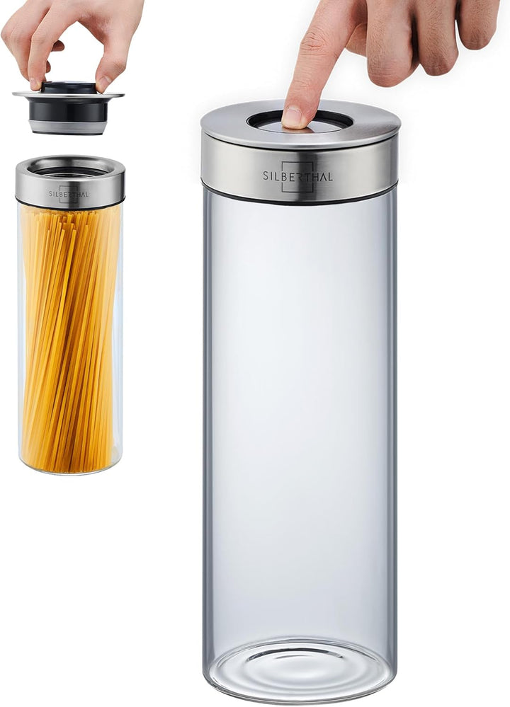 SILBERTHAL Vorratsdosen Glas mit Deckel Set 1700 ml - Vorratsgläser für luftdichte & auslaufsichere