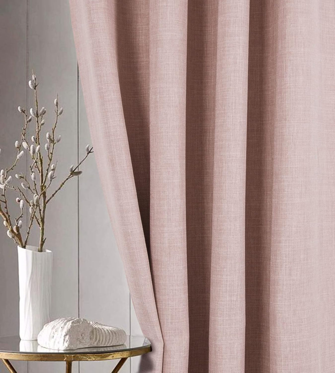 always4u Vorhang Blickdicht 100% mit Ösen, Elegente Gardinen Wohnzimmer Modern Abdunkelnde Vorhänge