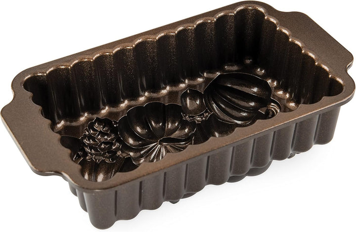 Nordic Ware Harvest Bounty Loaf Pan, One Size, Bronze, Bronze