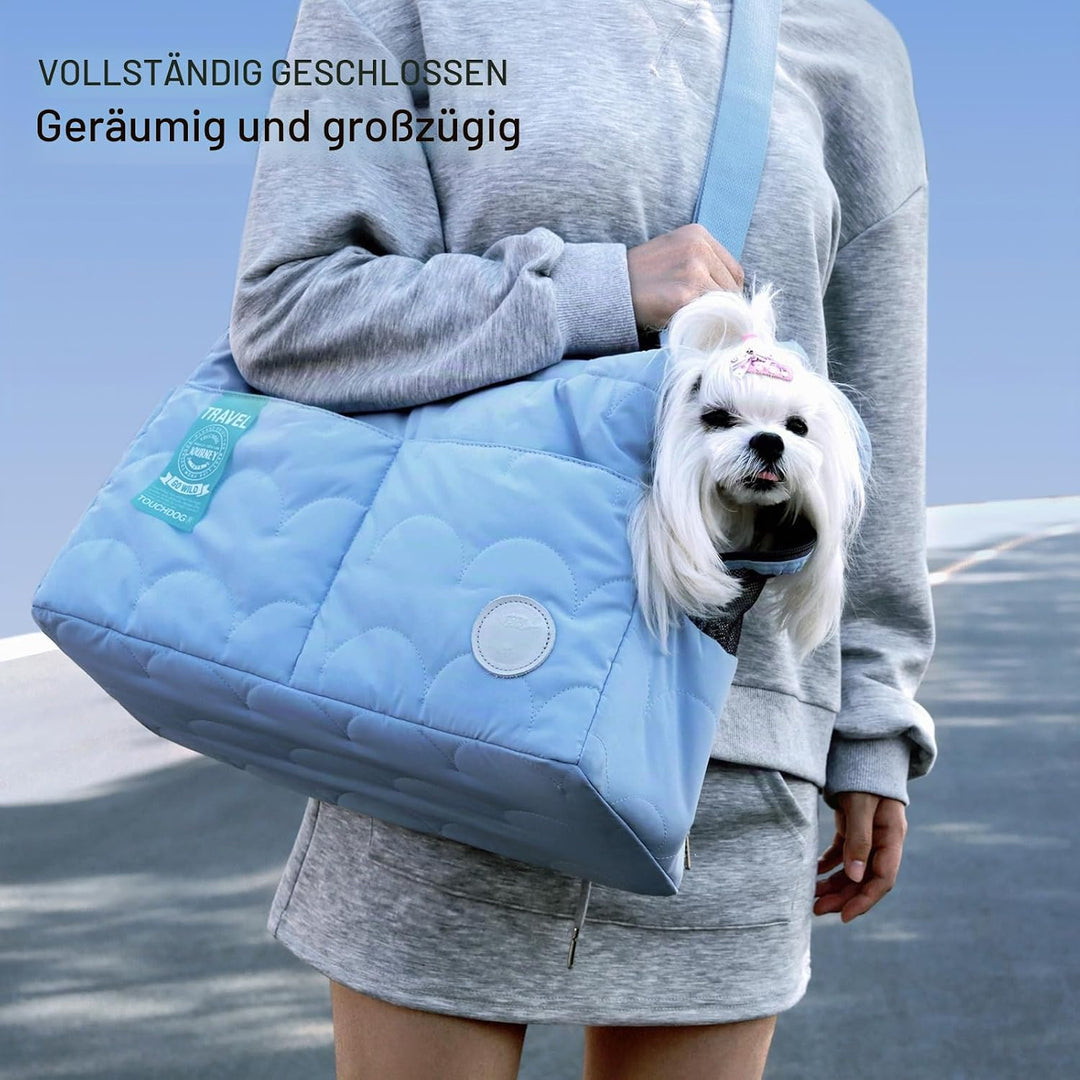 Macaron Cloud Haustiertragetasche für kleine Hunde und Katzen, leichte, tragbare Schulter- und Umhän