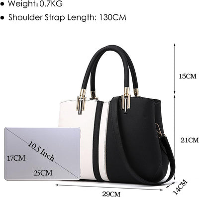 FANDARE Elegante Damen Umhängetaschen Schultertasche Frauen Handtasche PU Leder Wasserdicht für Büro