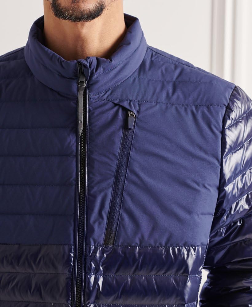 Superdry Herren Studios Contrast Core Down JKT Jacken L Eclipse Navy, L Eclipse Navy