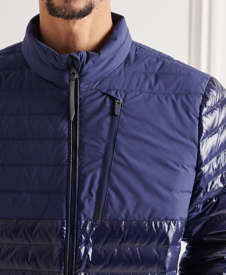 Superdry Herren Studios Contrast Core Down JKT Jacken L Eclipse Navy, L Eclipse Navy