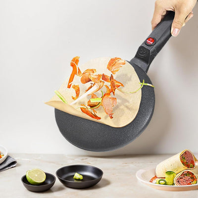 Instant-Crêpe-Maker Elektrische Runde Grillplatte Für Pfannkuchen Gesunde Tragbare Crêpe-Pfanne Hand