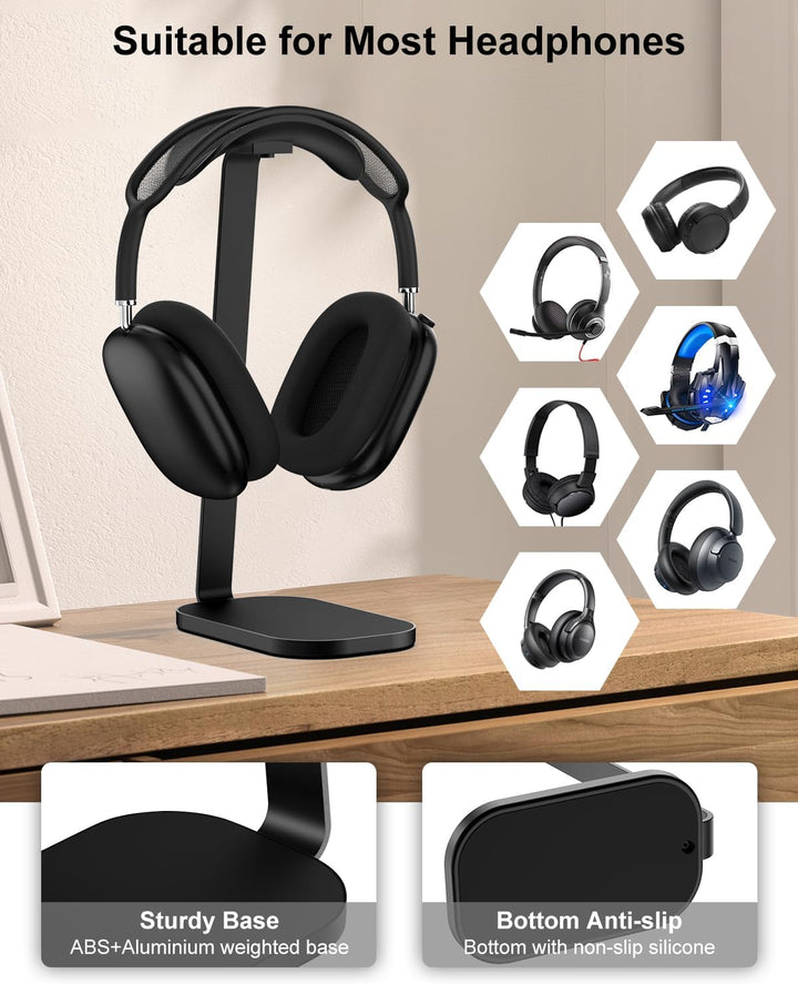 VICHYIE Kopfhörer Ständer, Schwerer Headset Halterung für AirPods Max, Schreibtisch Zubehör für Over