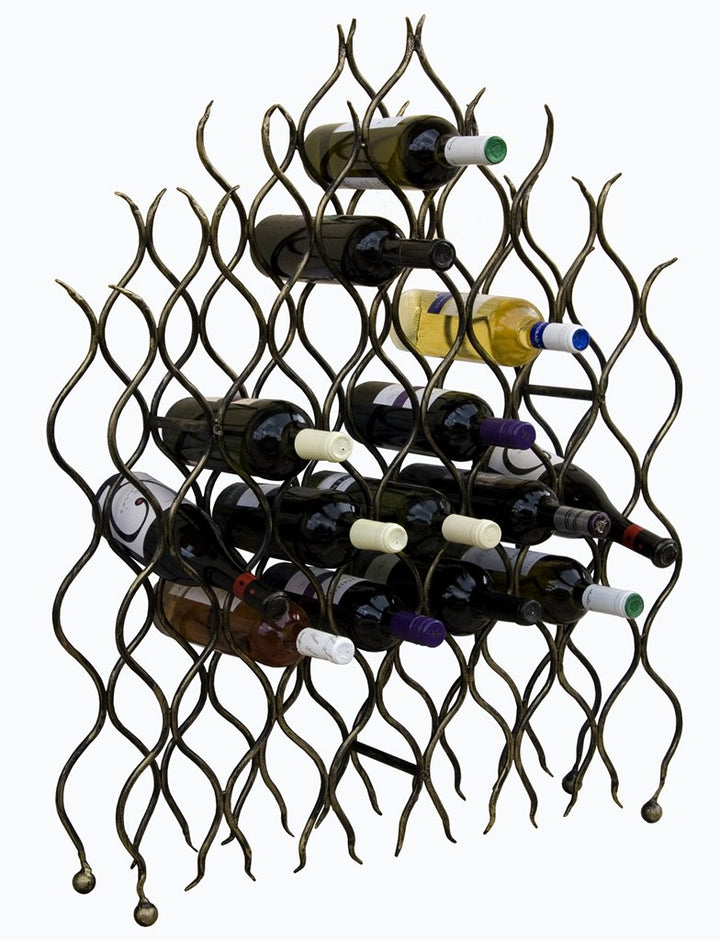 DanDiBo Weinregal Grand FEU Metall Schmiedeeisen für 40 Flaschen Flaschenhalter 95 cm