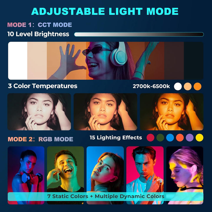 UBeesize 12 Zoll RGB Ringlicht Stativ mit Fernauslöser - Dimmbares Selfie Ringlicht für Selfie, Live