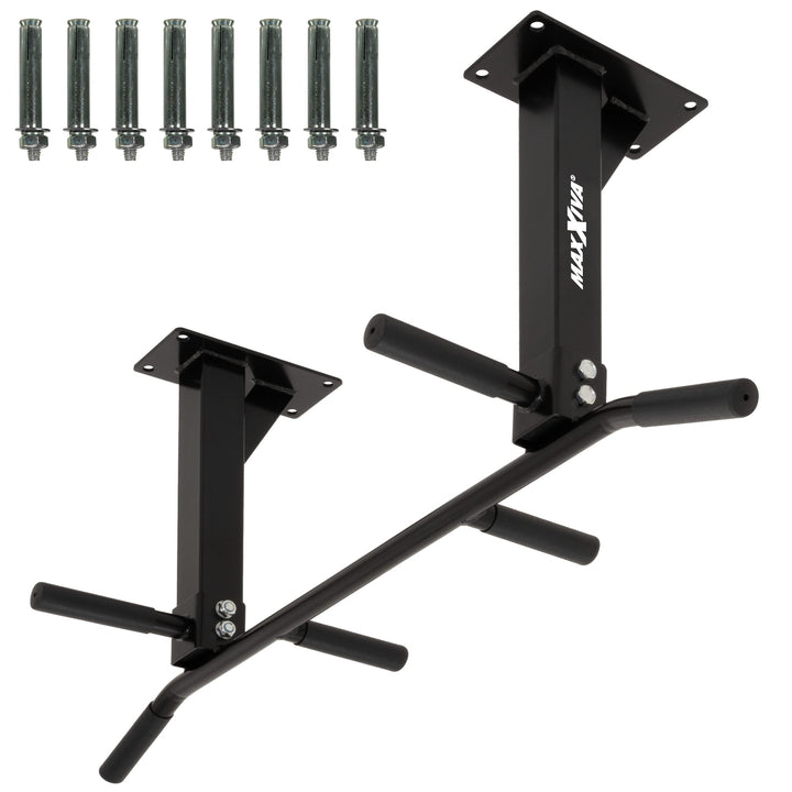 MAXXIVA Klimmzugstange für Deckenmontage schwarz für Workout Kraftübungen Bodybuilding Fitness-Train