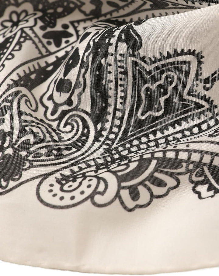 Unisex Seide Baumwolle Mix 65/65 cm Halstuch handrolliert Nickituch Kopftuch Bandana Seidenhalstuch