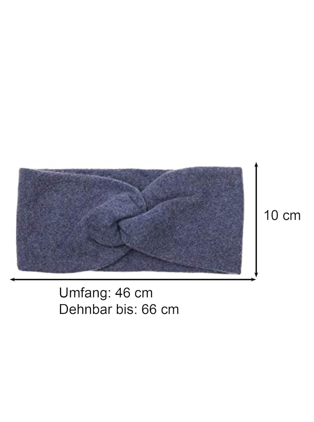 Zwillingsherz Stirnband aus 100% Kaschmir - Hochwertiges Strick-Kopfband im Uni Design für Damen Fra