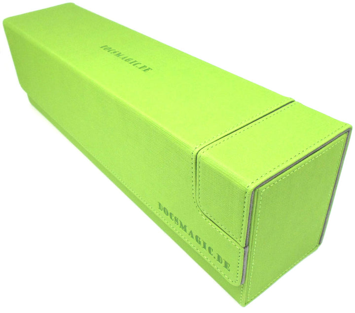 docsmagic.de Premium Magnetic Tray Long Box Light Green Large - Card Deck Storage - Kartenbox Aufbew