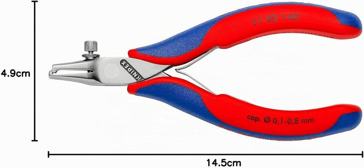 Knipex Elektronik-Abisolierzange mit Mehrkomponenten-Hüllen 140 mm 11 92 140