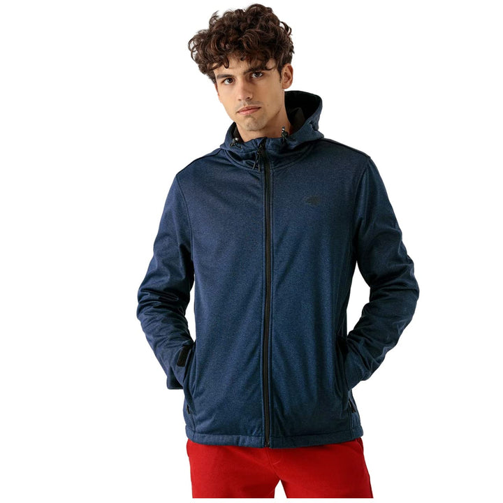 4F Herren H4Z22-sfm350 Softshell Jacket, Dark Blue Melange, Small